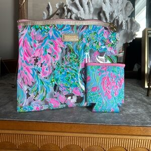 Lilly Pulitzer Colorful Cosmetic Bag Set